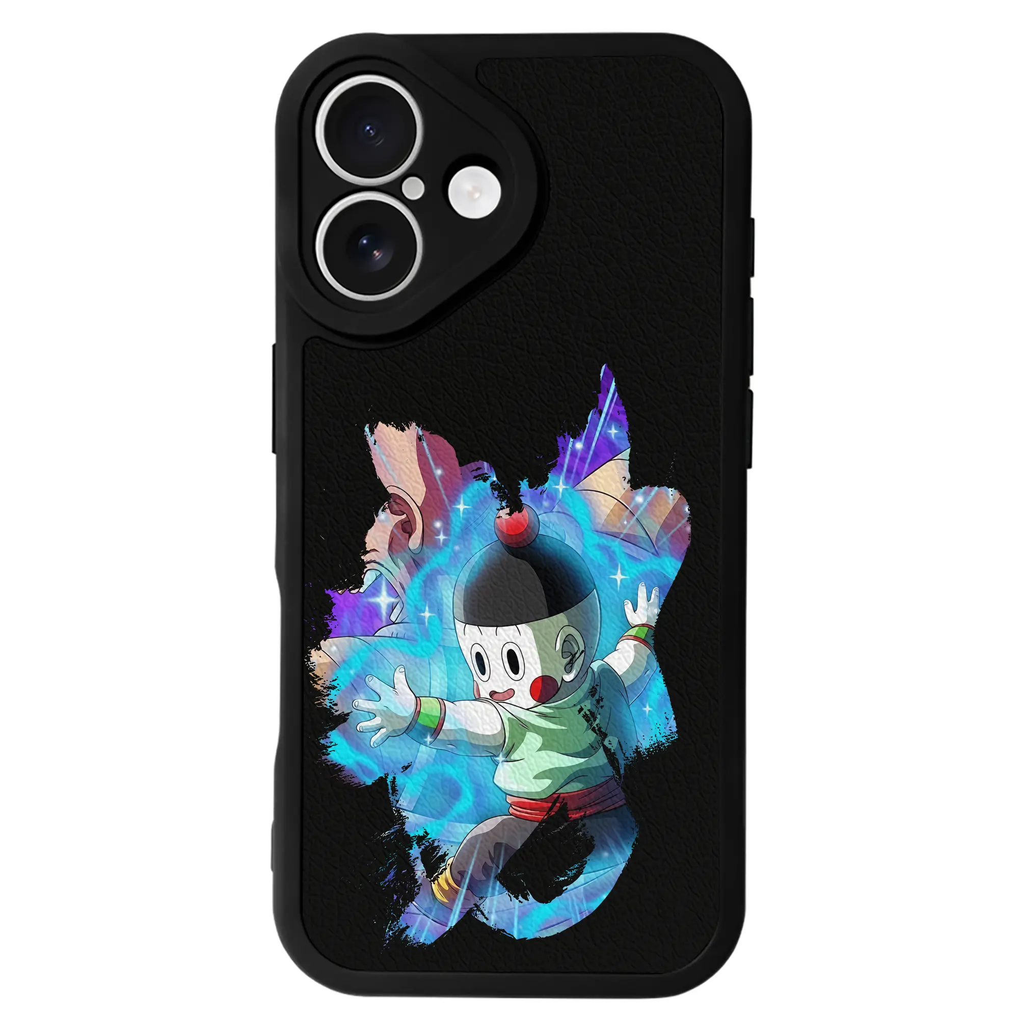 ドラゴンボール グッズ チャオズ - IPhone 16シリーズ対応 ・ シリコンスマホケース ・ レザー調 ・ 高精度フィット ・ 耐衝撃 ・ ワイヤレス充電対応 ・ 精密カット